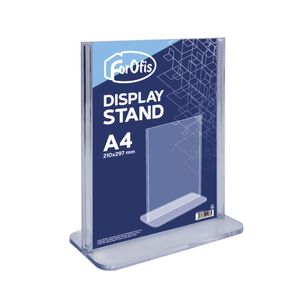 Columned Sign Holder A4(V), for paper size 210x297mm, thickness 1.00mm (plastic) Clear