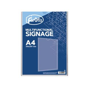 Multifunctional signage Vertical A4, Clear FOROFIS