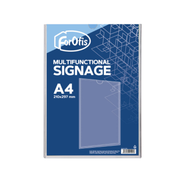 Multifunctional signage Vertical A4, Clear FOROFIS