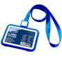 Name badge with Lanyard, Water-Resistant (plastic) FOROFIS 54x85mm
