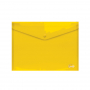 Envelope plastic A4 FOROFIS w/button 0.16mm (yellow) PP